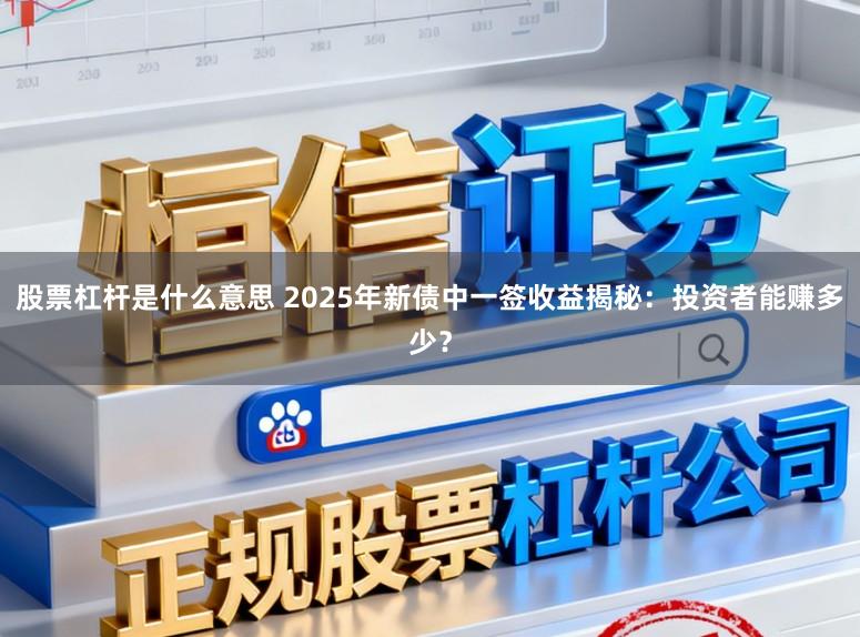 股票杠杆是什么意思 2025年新债中一签收益揭秘：投资者能赚多少？