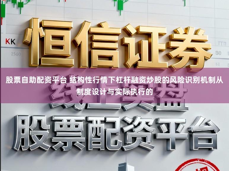股票自助配资平台 结构性行情下杠杆融资炒股的风险识别机制从制度设计与实际执行的